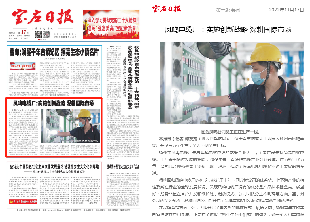 Fongming Cable: Arando profundamente el mercado internacional, Fongming Cable encabezó los titulares